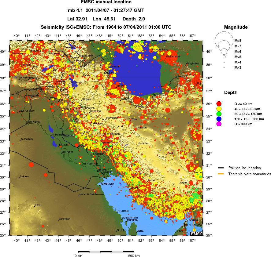 wide historical seismicity