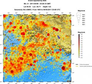 regional magnitude historical seismicity