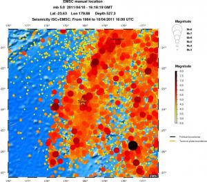 regional magnitude historical seismicity