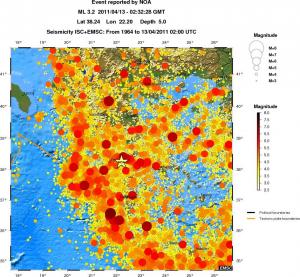 regional magnitude historical seismicity