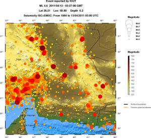 regional magnitude historical seismicity