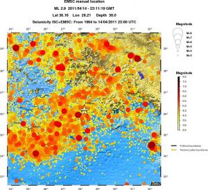 regional magnitude historical seismicity