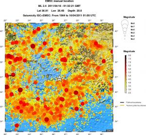 regional magnitude historical seismicity