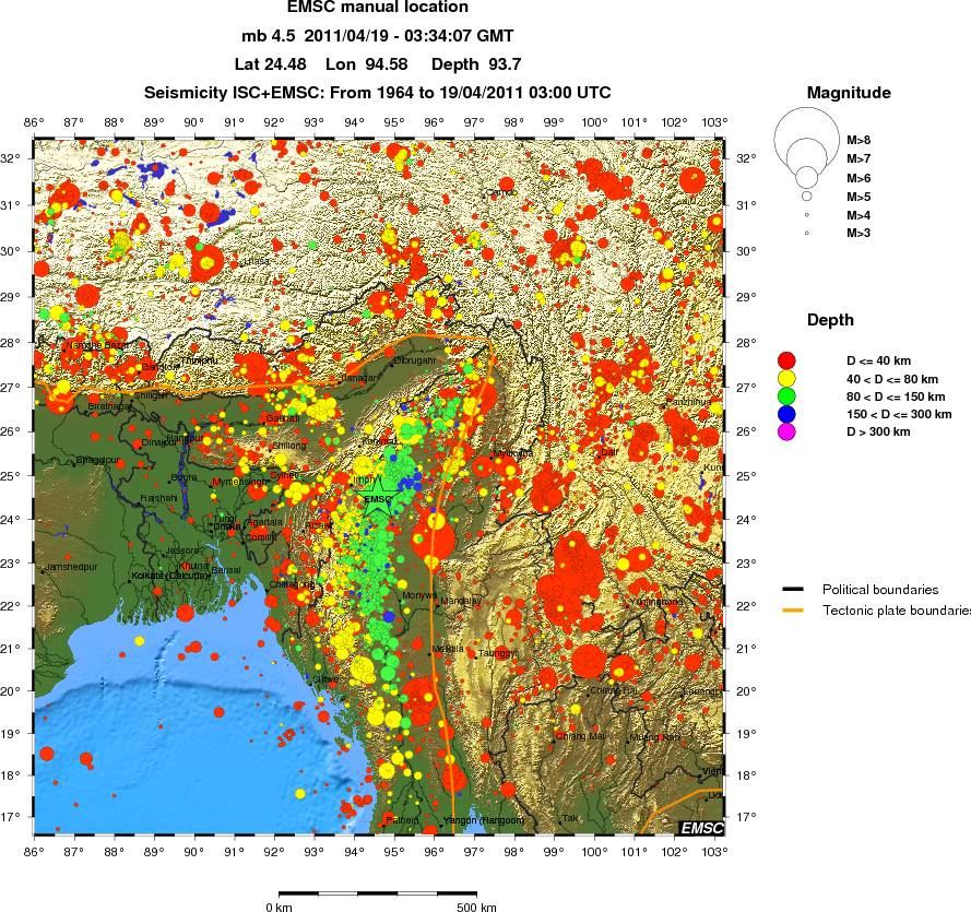 wide historical seismicity