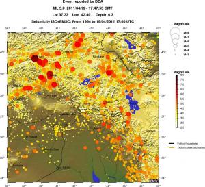 regional magnitude historical seismicity