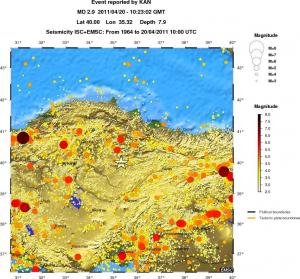 regional magnitude historical seismicity