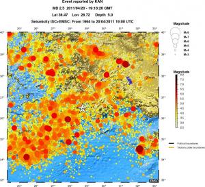 regional magnitude historical seismicity