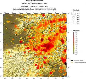 regional magnitude historical seismicity