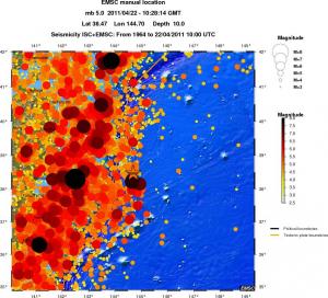 regional magnitude historical seismicity