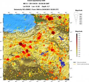 regional magnitude historical seismicity