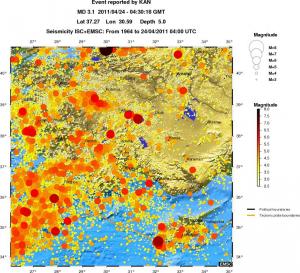 regional magnitude historical seismicity