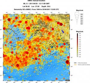 regional magnitude historical seismicity