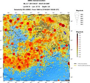 regional magnitude historical seismicity
