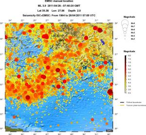 regional magnitude historical seismicity