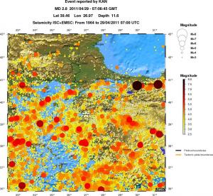 regional magnitude historical seismicity