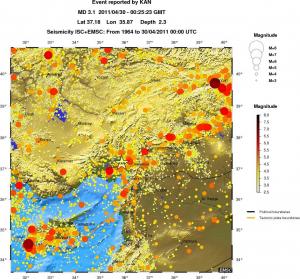 regional magnitude historical seismicity