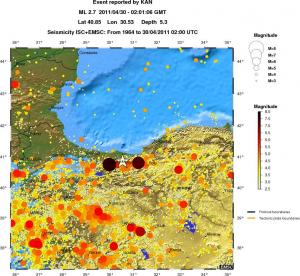 regional magnitude historical seismicity