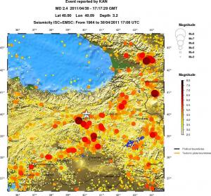 regional magnitude historical seismicity