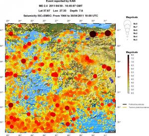 regional magnitude historical seismicity