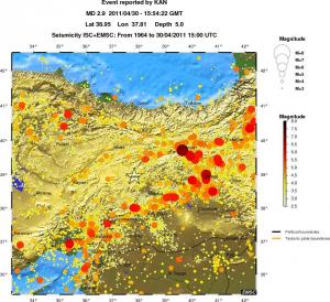 regional magnitude historical seismicity