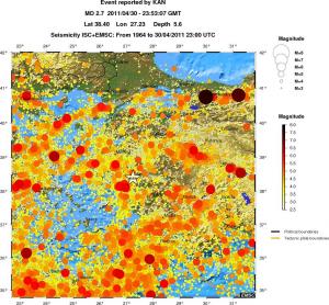regional magnitude historical seismicity