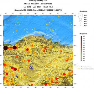 regional magnitude historical seismicity