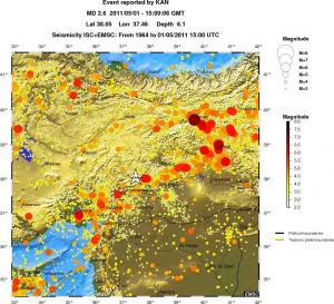 regional magnitude historical seismicity