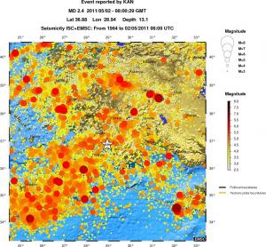 regional magnitude historical seismicity