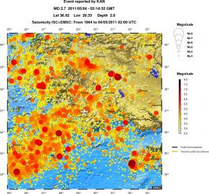 regional magnitude historical seismicity