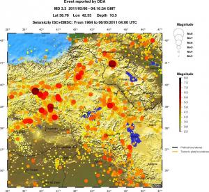 regional magnitude historical seismicity