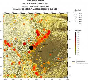 regional magnitude historical seismicity