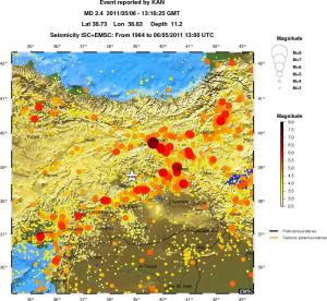 regional magnitude historical seismicity