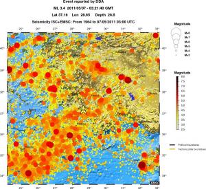 regional magnitude historical seismicity