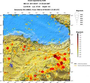 regional magnitude historical seismicity