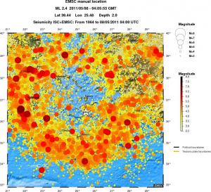 regional magnitude historical seismicity