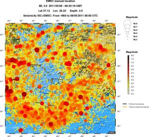 regional magnitude historical seismicity