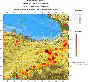 regional magnitude historical seismicity