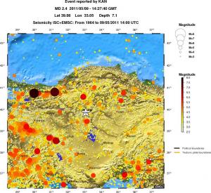 regional magnitude historical seismicity