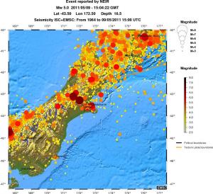 regional magnitude historical seismicity