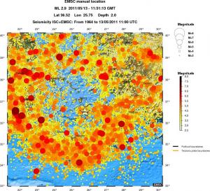 regional magnitude historical seismicity
