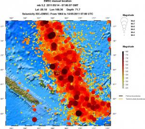 regional magnitude historical seismicity