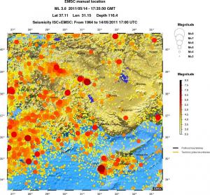 regional magnitude historical seismicity