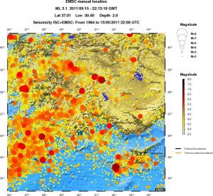regional magnitude historical seismicity