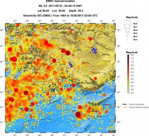 regional magnitude historical seismicity