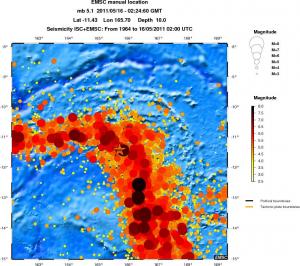 regional magnitude historical seismicity