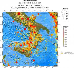 regional magnitude historical seismicity