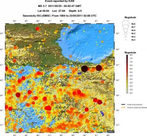 regional magnitude historical seismicity