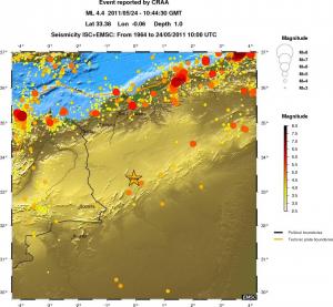 regional magnitude historical seismicity