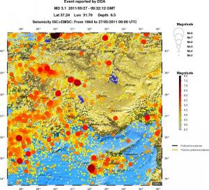 regional magnitude historical seismicity