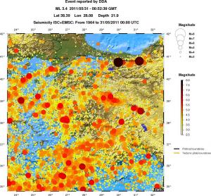 regional magnitude historical seismicity